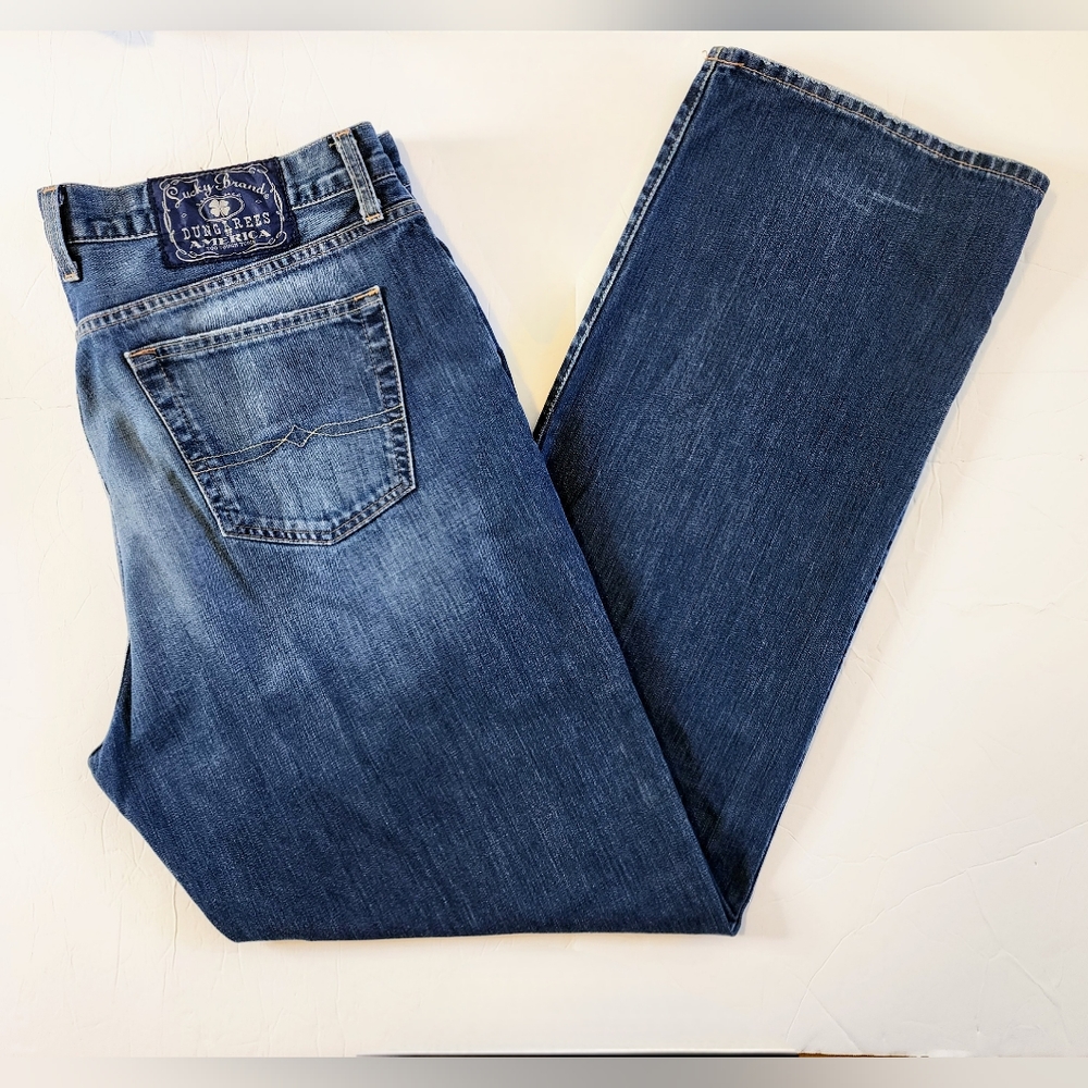 Lucky Brand Dungarees of America Men's Sz 38 Gene Montesano Bootcut Long Length